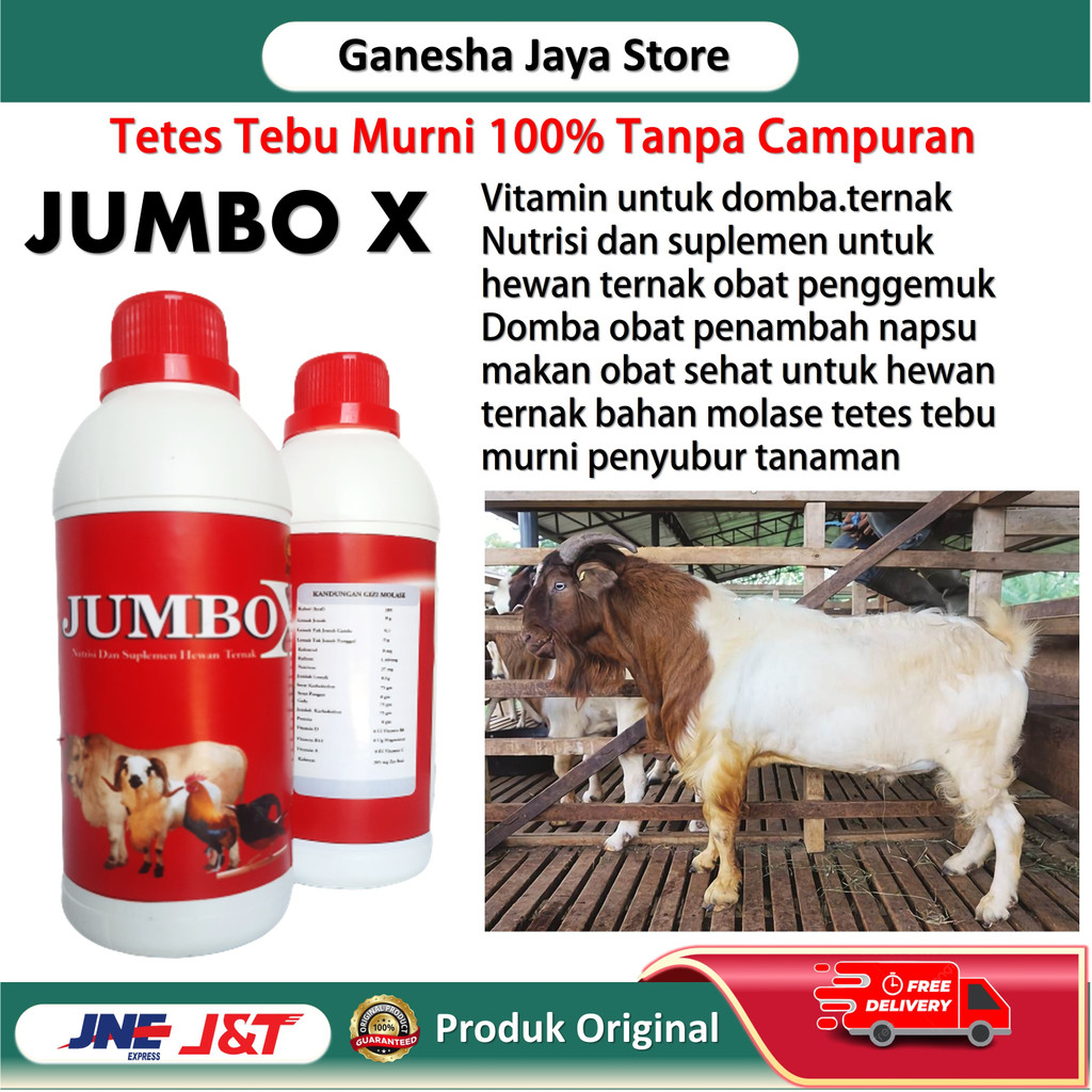 Jumbo X Nutrisi Dan Suplemen Untuk Semua Hewan Ternak / Pengemukan Dan Penambah nafsu Makan HewanVit