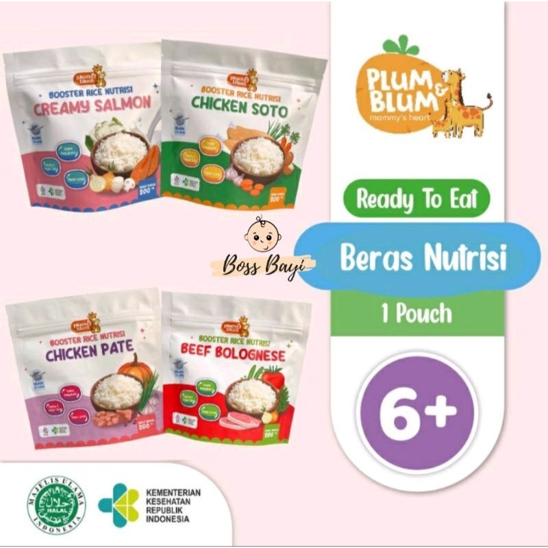 PLUM &amp; BLUM - Beras Nutrisi / BB Booster | Cereal Booster / Cereal Buah MPASI 200gr