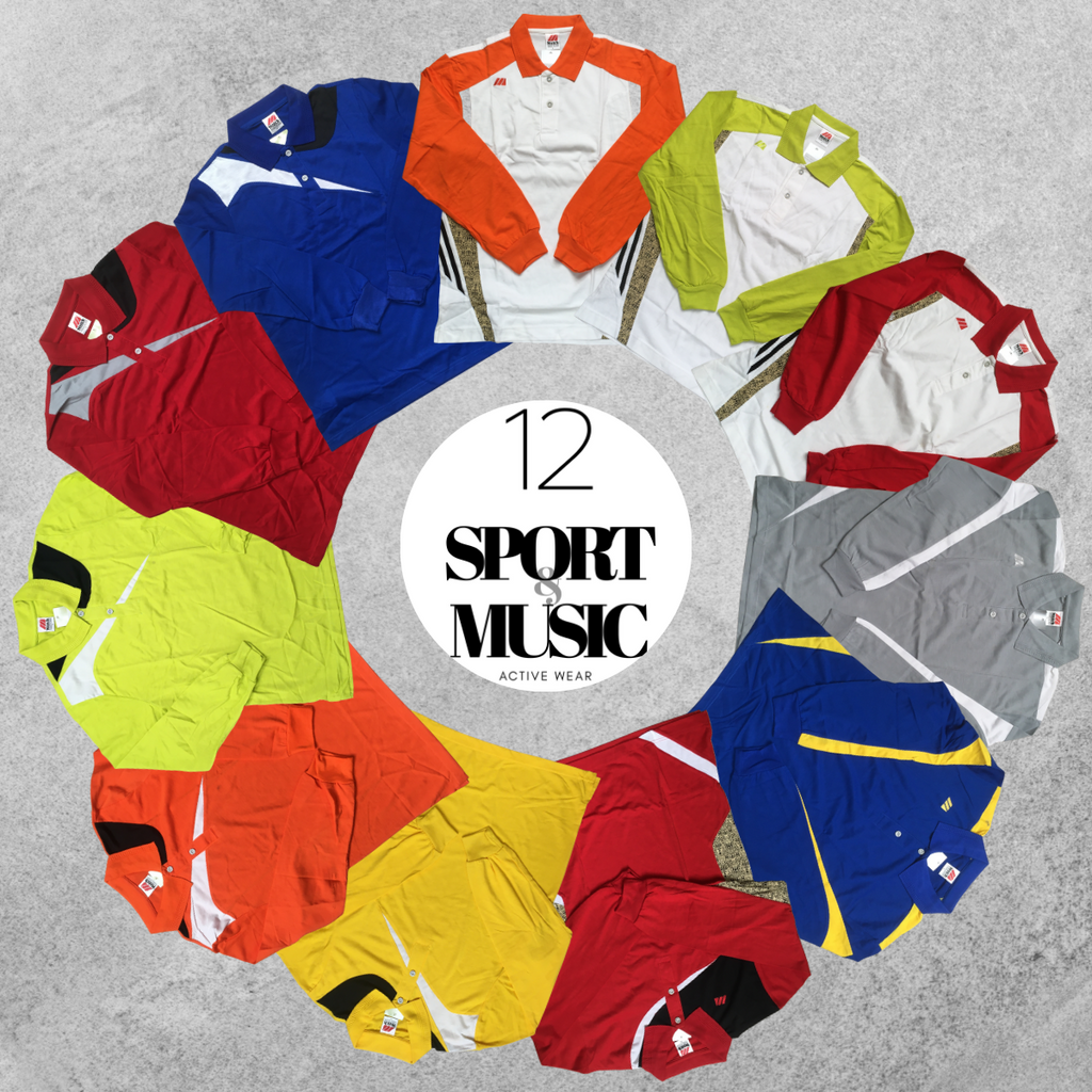 12SPORT - Kaos Polo Olahraga Match Lengan Panjang Baju Kerah Sport 100% Katun