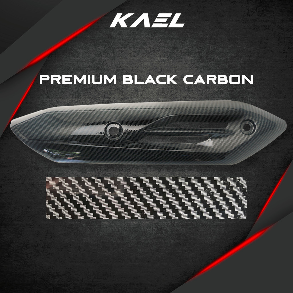 Pelindung Knalpot Genio Hitam Cover Muffler Exhaust Tutup Penutup Tameng Kenalpot  Black Light Carbon Black Carbon Premium