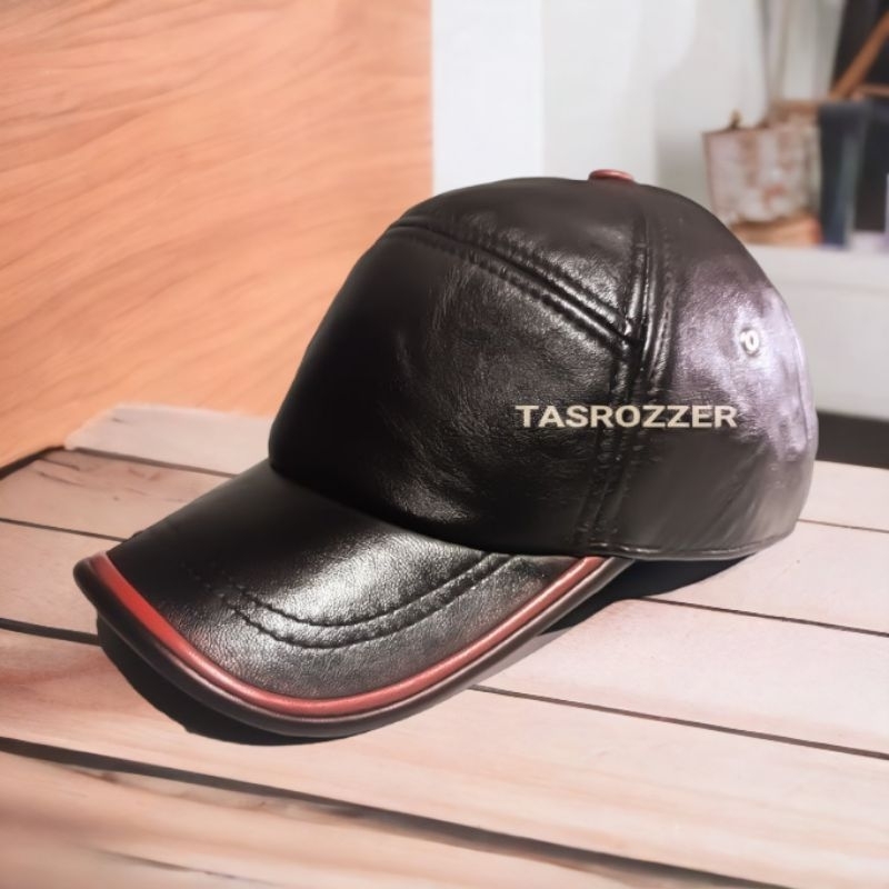 Topi kulit asli Garut pria model kekinian