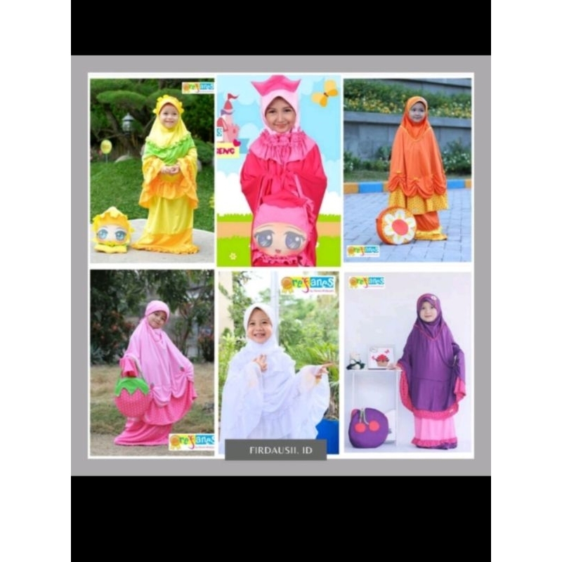 mukena karakter refanes ungu chery