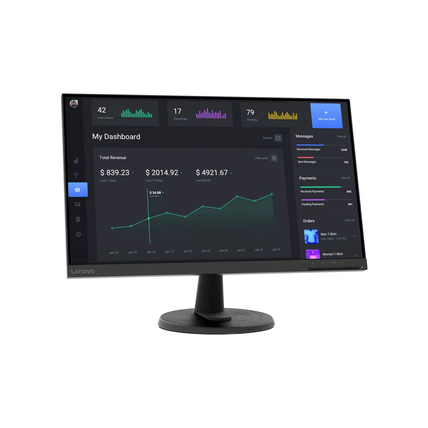 Lenovo Monitor D24-40 24&quot; VA 75Hz FHD HDMI