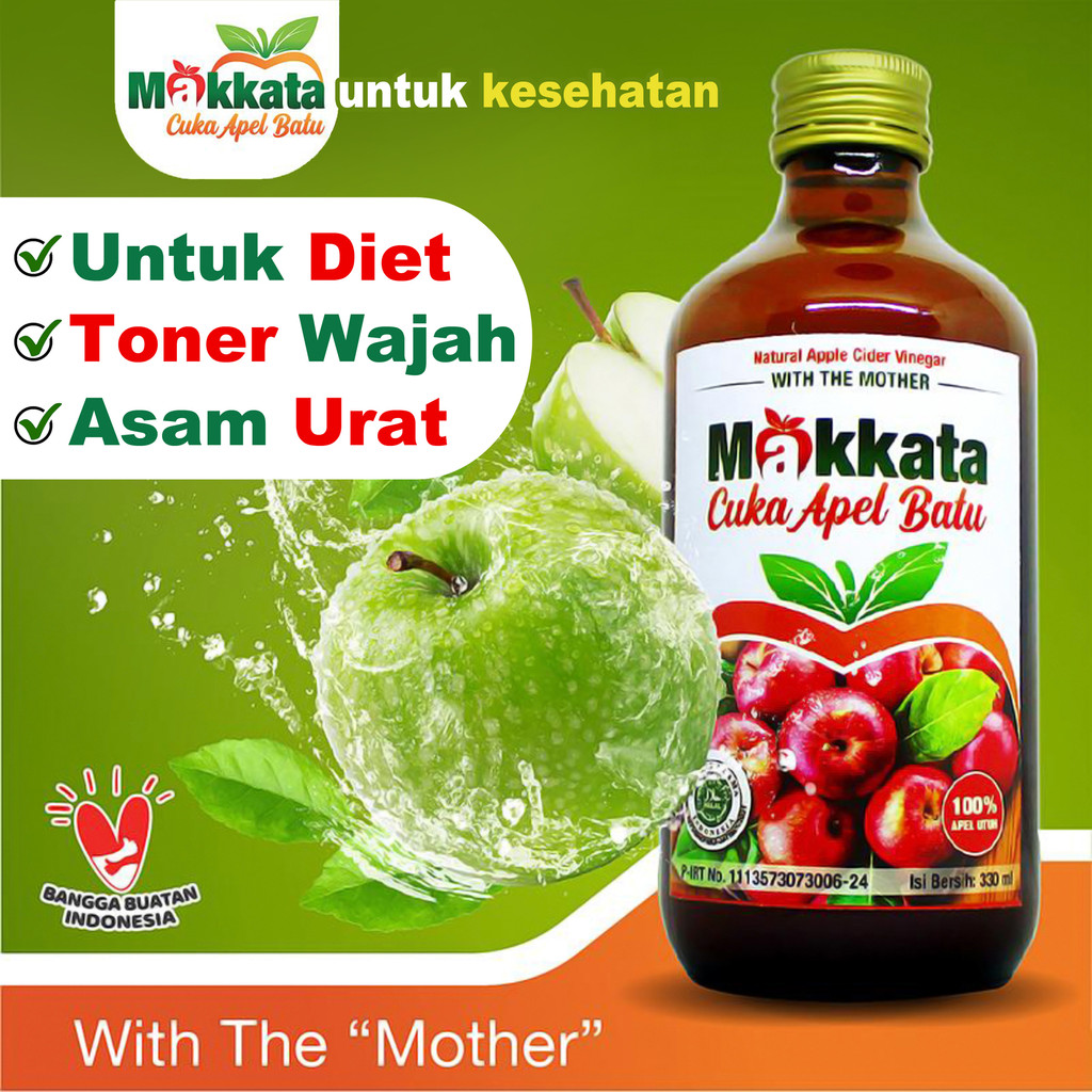 MAKKATA CUKA APEL ORIGINAL UNTUK KESEHATAN 100% APEL MURNI WITH WOTHER | CUKA NANAS UNTUK DIABETES