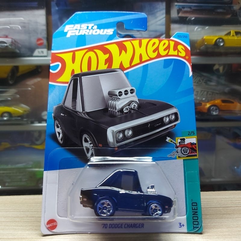 HOT WHEELS 70 DODGE CHARGER TOONED BLACK 2023 - FAST &amp; FURIOUS