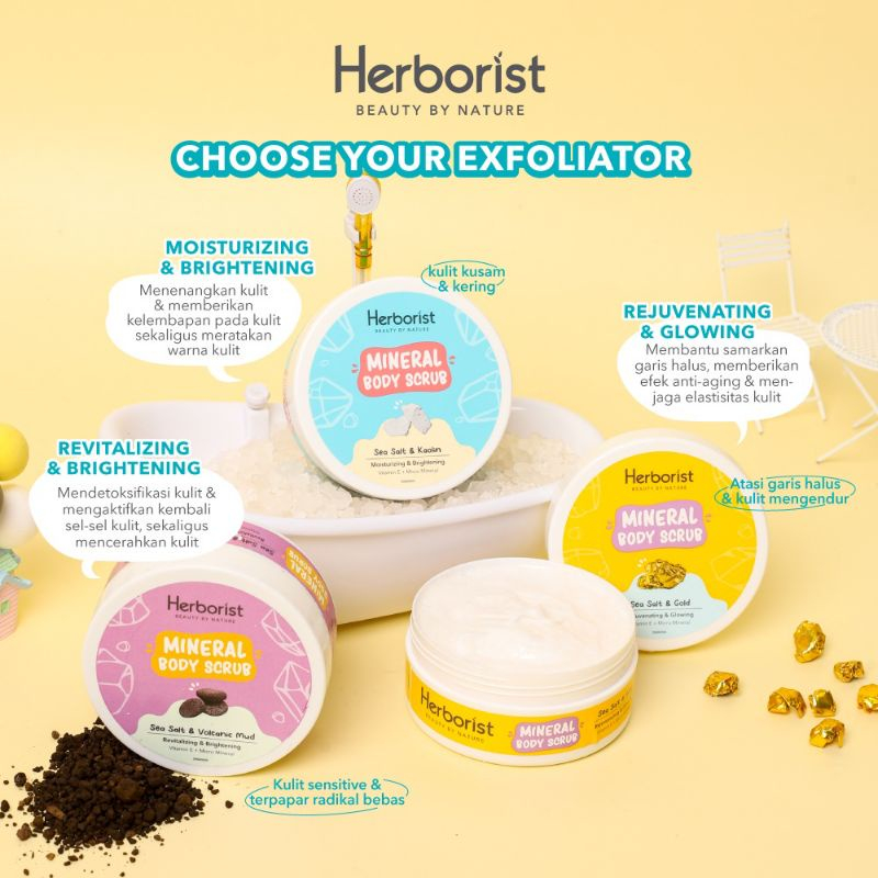 ✦SINAR✦ Herborist Mineral Body Scrub - Herborist Body Scrub Body Exfoliating Face Scrub