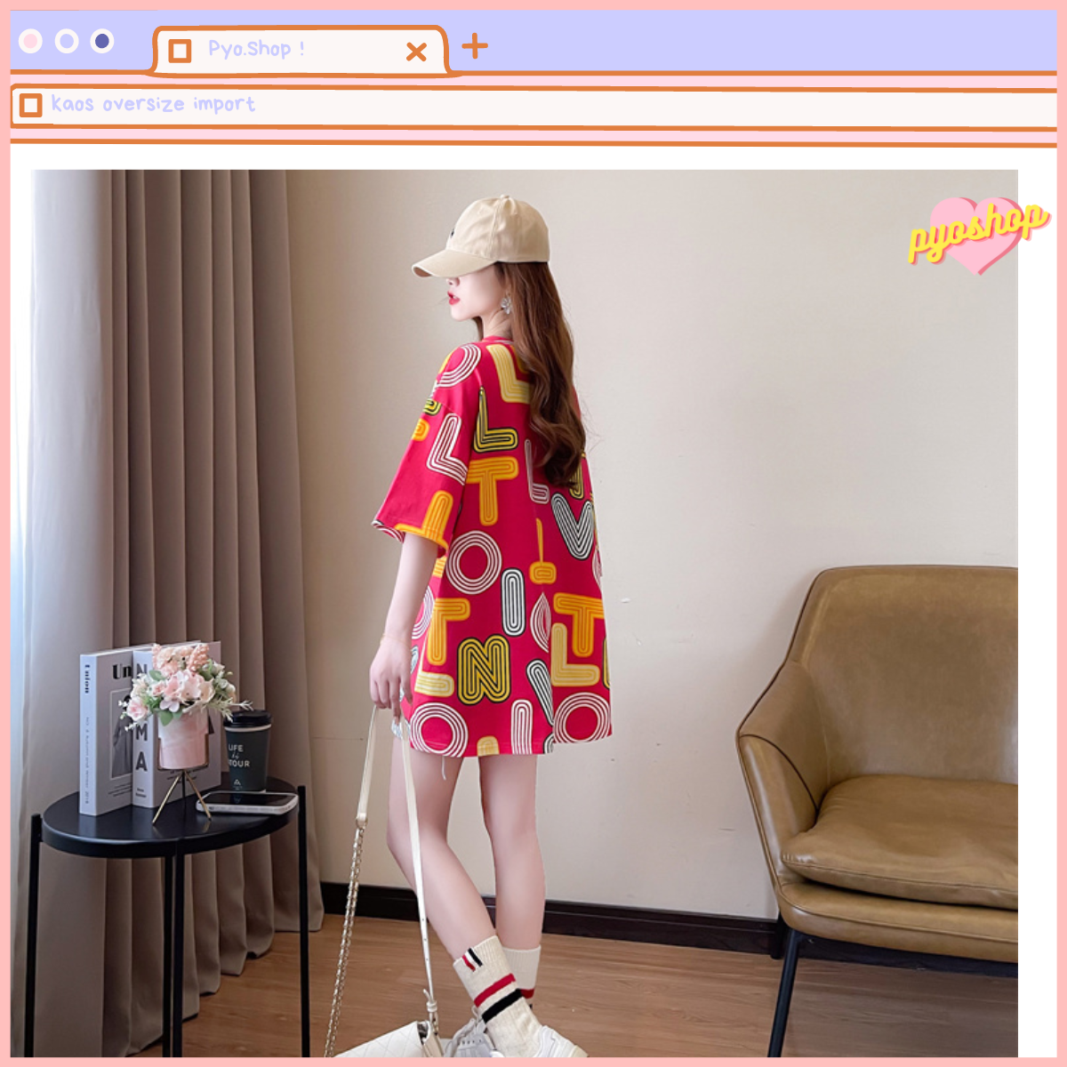 Oversize Kaos Import Lengan Pendek Motif TULISAN VOLT Fullprint