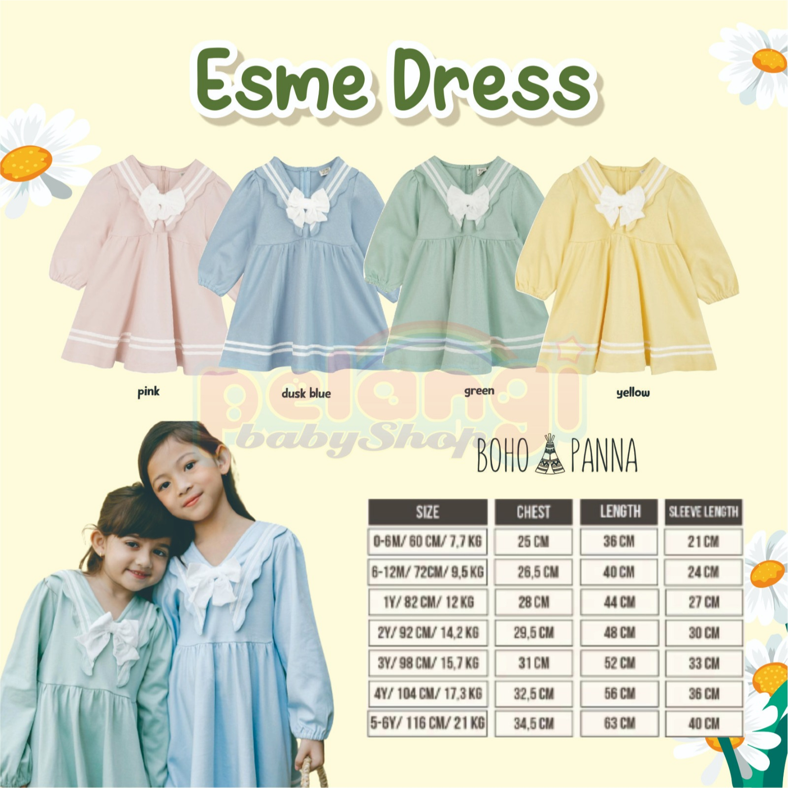 BOHOPANNA | BOHO | BOHO PANNA |  ESME DRESS  | ROK ANAK PEREMPUAN