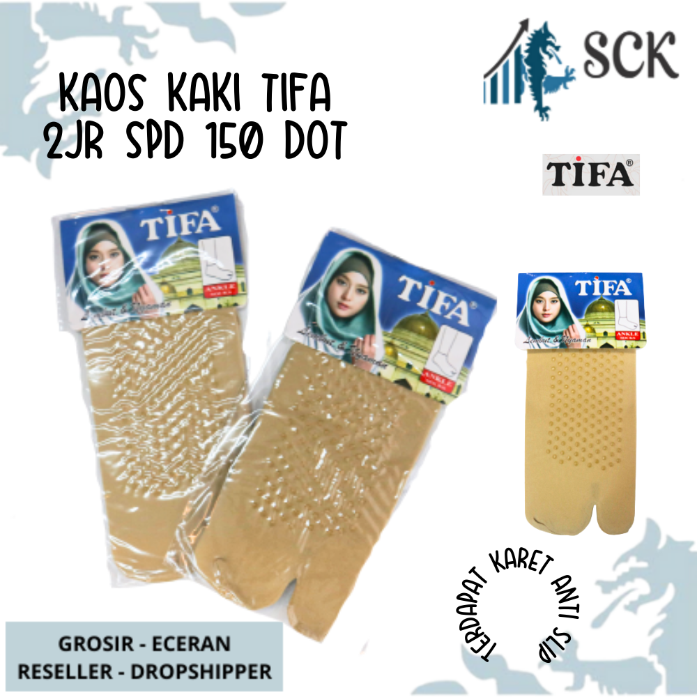 Kaos Kaki Wanita TIFA NYLON 2JR SPD 150 DOT Muslimah / Pakaian Muslim Kebutuhan Perempuan - sckmenwear GROSIR