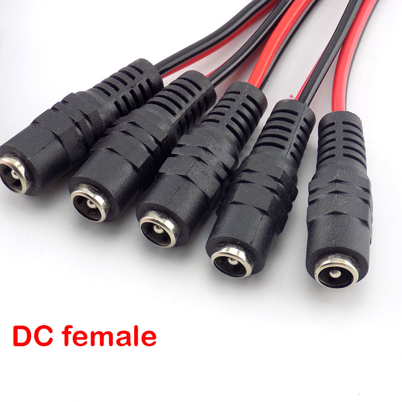 Kabel Power DC Jack Male Female Konektor Power supply Adaptor Charger CCTV Wire Cable Jek 2.1 X 5.5MM