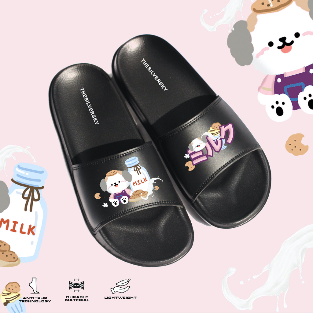Thesilversky Miruku Slides Sandal Premium Slip On
