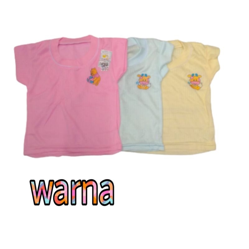 Baju Anak Bayi Kaos Oblong Putih Warna Lembut 3pcs