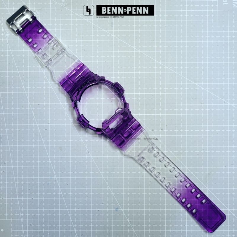 BNB G 8900 CLEAR PURPLE BEZEL STRAP JAM TANGAN CASIO G SHOCK