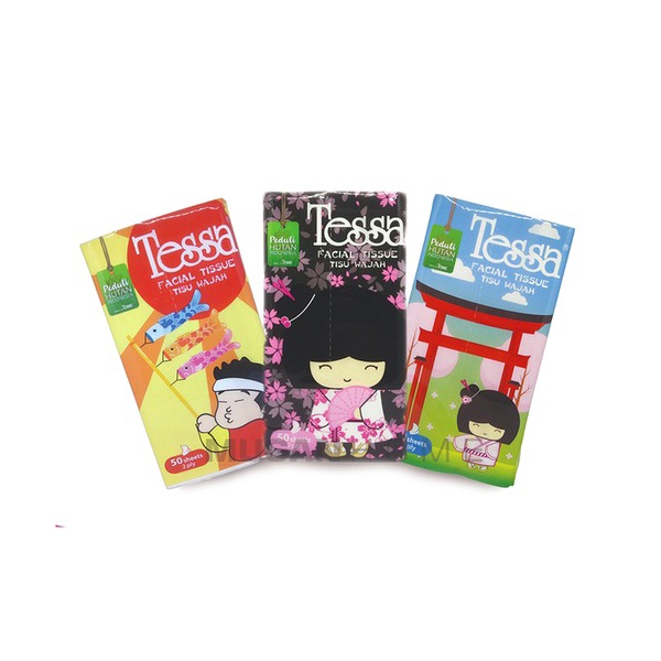 ✦SINAR✦Tessa FACIAL 50 lembar TRAVELPACK TISU WAJAH 50 SHEET 2 PLY