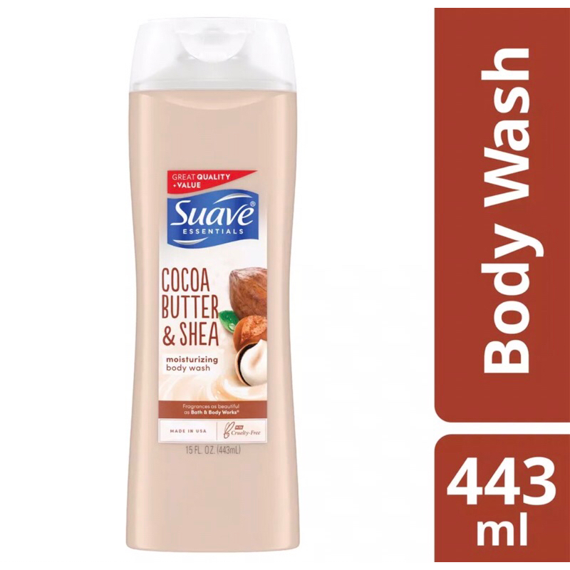 Suave Essentials Body Wash Cocoa Butter & Shea 443ml