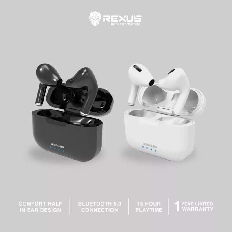 Rexus TWS Earphone Wireless Bluetooth FX2 Headset Gaming New Original
