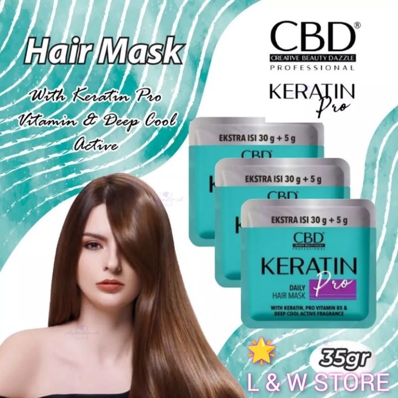 CBD PROFESSIONAL KERATIN PRO DAILY HAIR MASKwith KERATIN, PRO VITAMIN B5 &amp; Deep Cool Active Fragrance