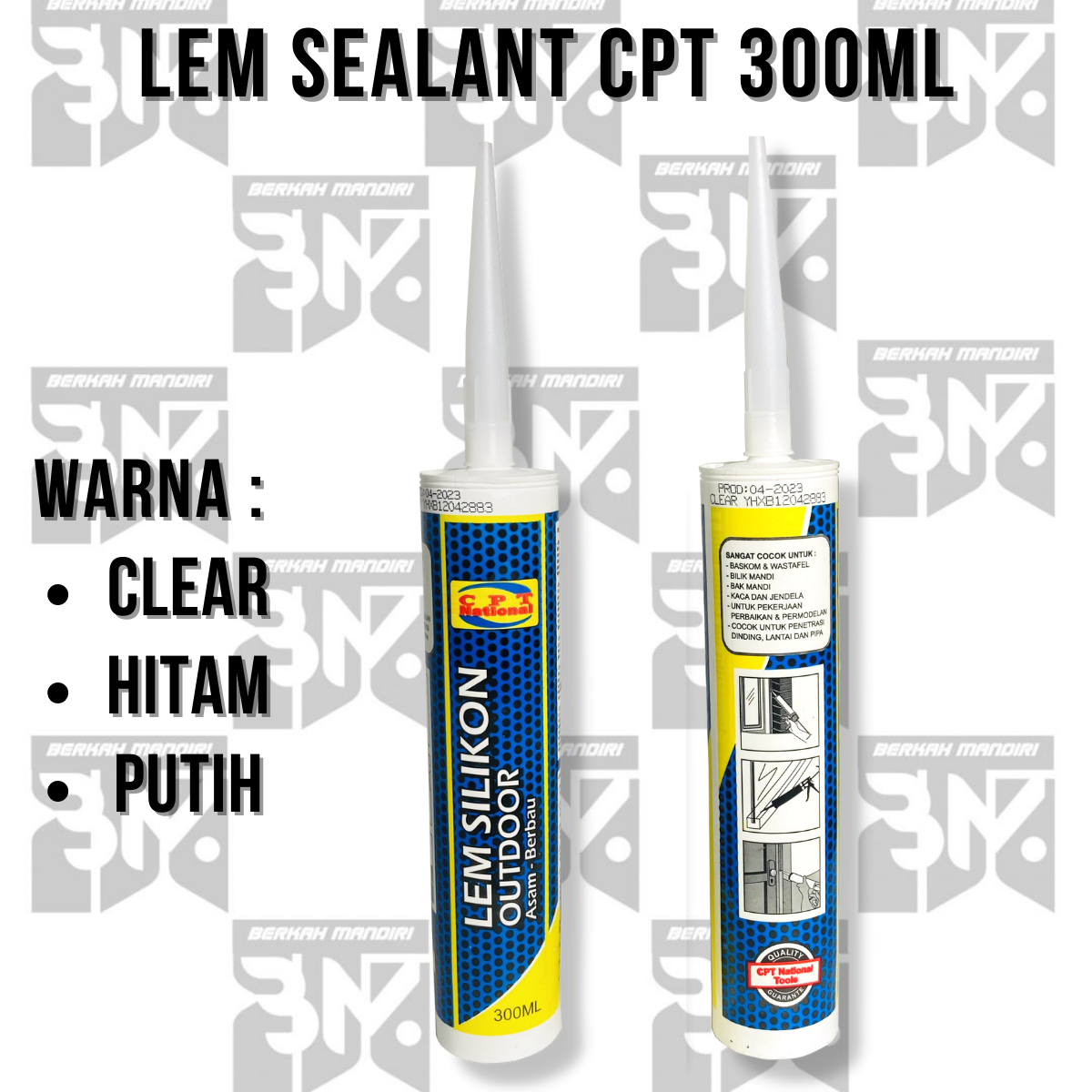 PAKET!! Alat Tembak Lem Kaca Botol + Lem Handsome 300ML Sealant Silicone Silicon/Silicone Gun Aquarium