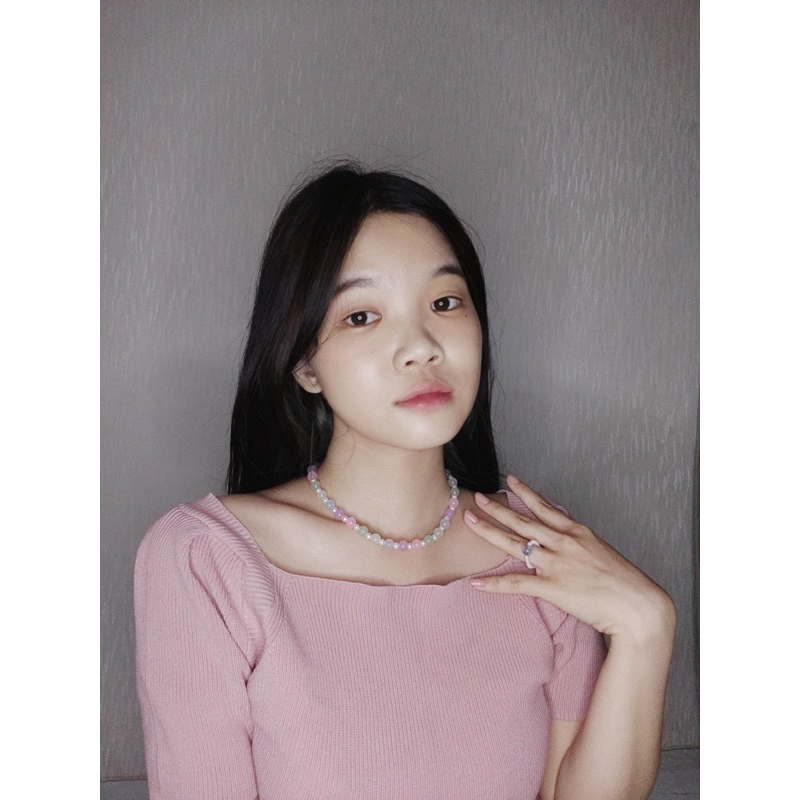 Arsila Water Beads Pearl Korean Necklace Kalung Choker Mutiara Korea