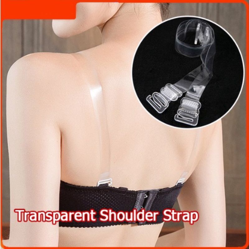 TALI BRA TRANSPARAN 1 PASANG / TALI BRA BENING SET / TALI BH TRANSPARAN BENING / TALI KUTANG TRANSPA