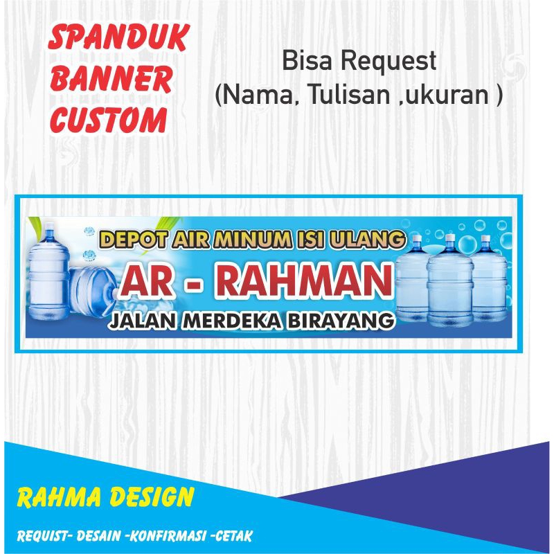 BANNER SPANDUK DEPOT AIR MINUM ISI ULANG GALON