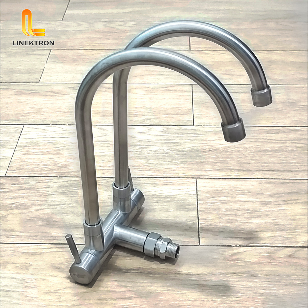 KRAN AIR SINK STAINLESS DOUBLE / KRAN ANGSA CUCI PIRING DOUBLE / KERAN ANGSA CABANG 2 SUS 304