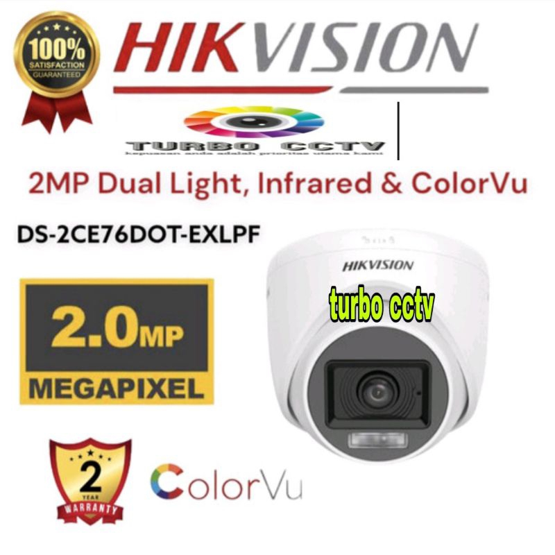 HIKVISION DS-2CE76D0T-EXLPF 2MP CAMERA CCTV TURBO HD INDOOR 1080P