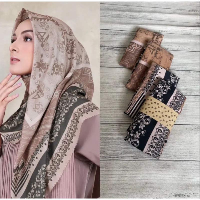 kerudung segi empat motif terbaru 2023 premium