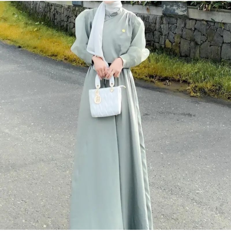 Daniar Dress organza trendy simple elegant dress muslim formal