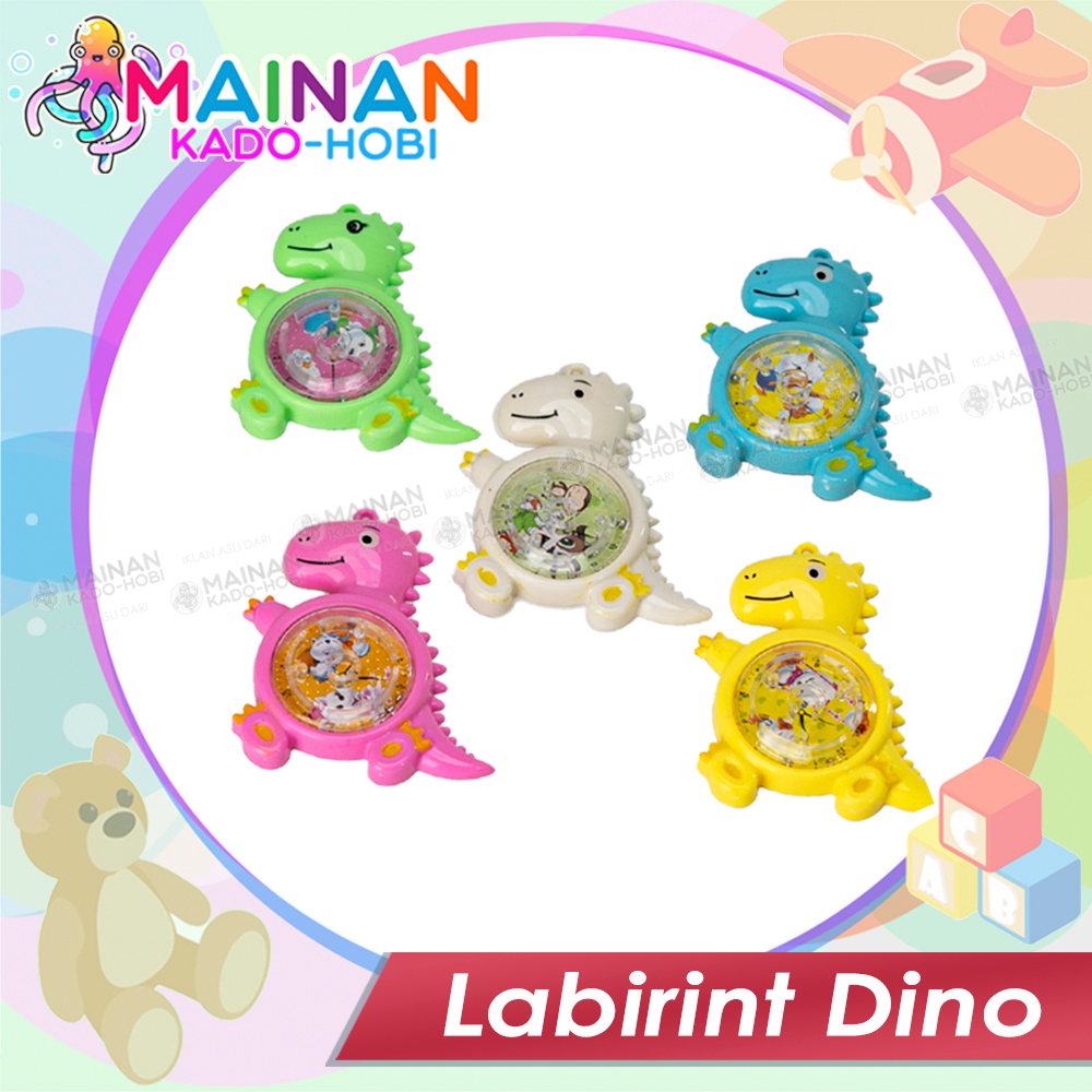 MAINAN ANAK MINIATUR BOLA LABIRIN KARAKTER DINOSAURUS