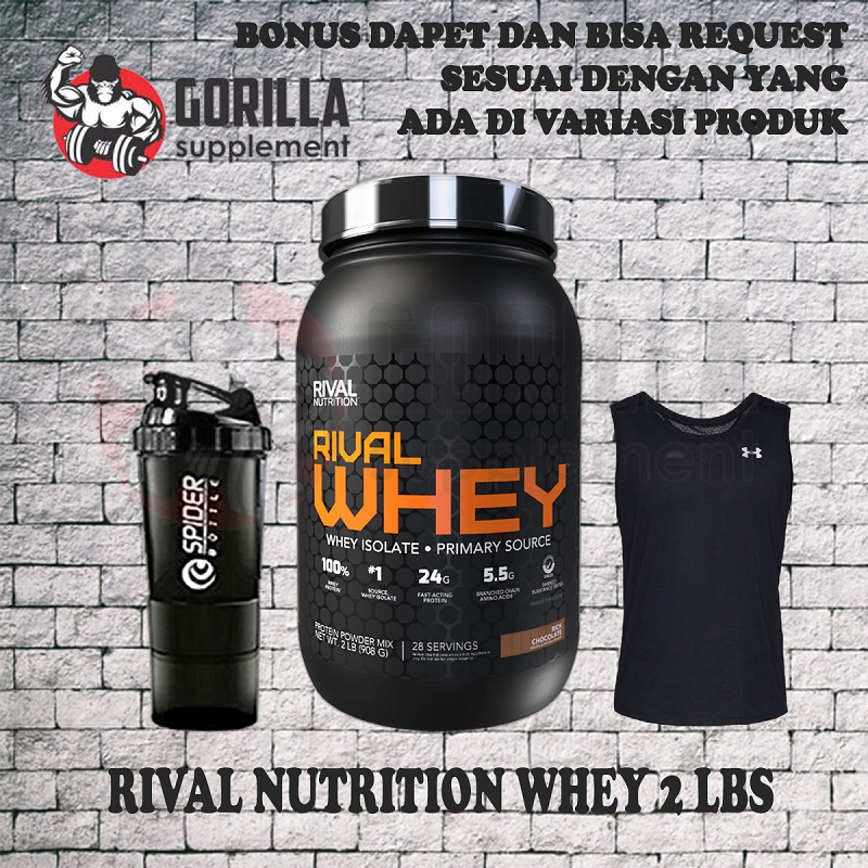 Rival Whey 2lbs 2lb 900 Gram Whey Protein Isolate
