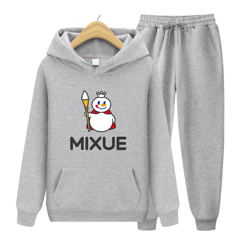 MIXUE ICE CREAM Sweater Hoodie Atasan Dan Setelan Anak  Usia 4-14 Tahun Bisa Bayar Ditempat COD