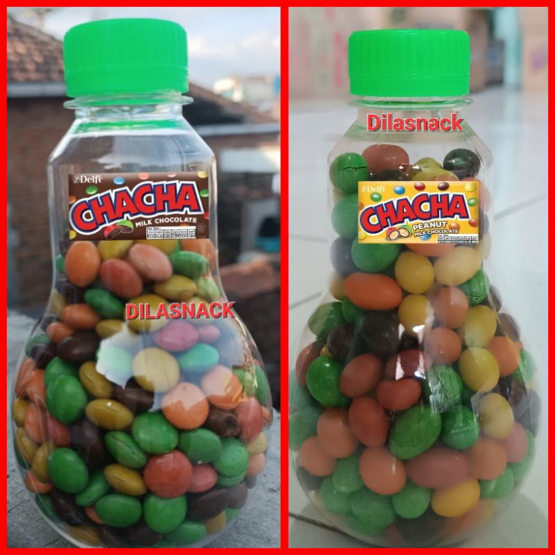 

permen Cha Cha milk chocolate 1 botol cha-cha peanut kacang chacha coklat