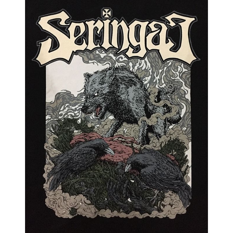 T-Shirt Merchandise SERINGAI Band Serigala Militia