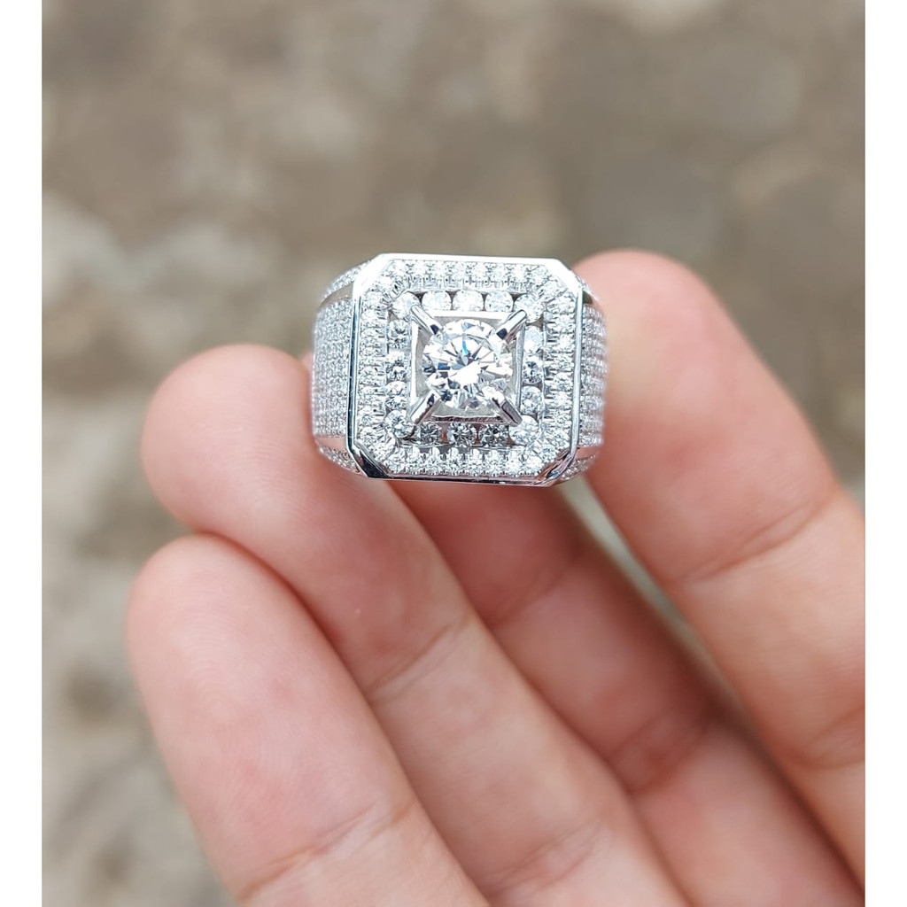 Cincin Pria emas Berlian IstiMewah top kualitas