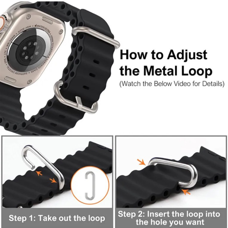 Tali Strap Jam Tangan Smartwatch Iwatch Ocean Ultra Apple Watch 1 2 3 4 5 6 7 8 42mm 44mm 45mm 49mm T500 T55 T500+
