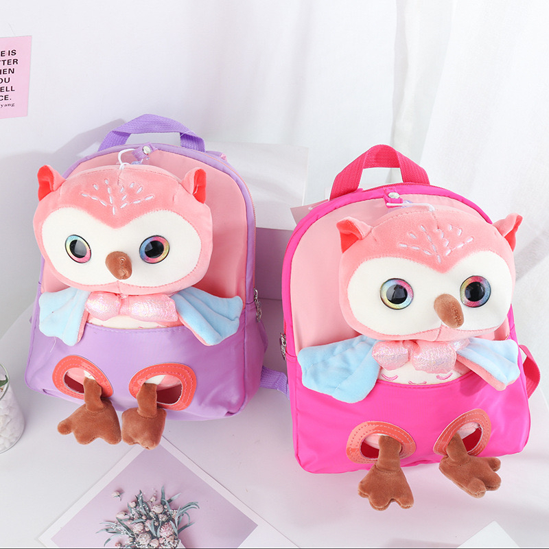 Naomi - NEW Kawai Kids Backpacks - Crab Owl Cute Bag - Tas Boneka Anak - Tas Ransel Anak Paud TK Lucu - tas anak premium lembut halus