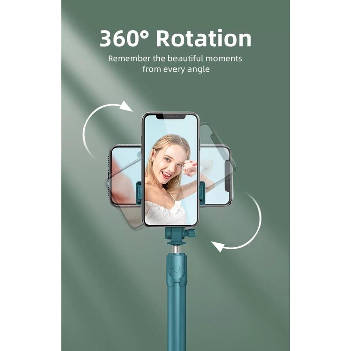 CONTROL R1 - Tongkat Tripod Tongsis Tomsis 3 in 1 Bluetooth Tomsis Remote Control Shutter Selfie Stick Stand Holder 360 Derajat