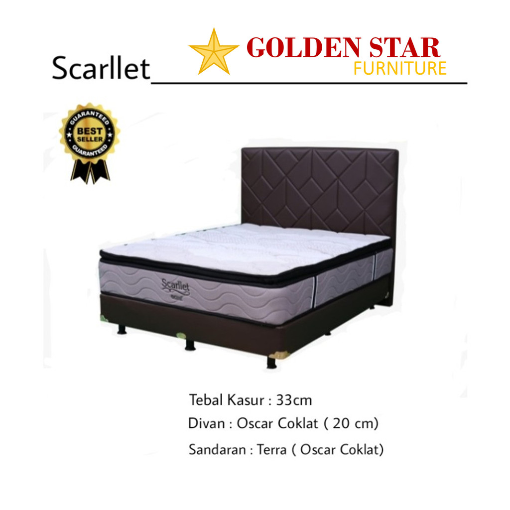 Springbed Central Scarlet Single Pillowtop HB Terra - Fullset