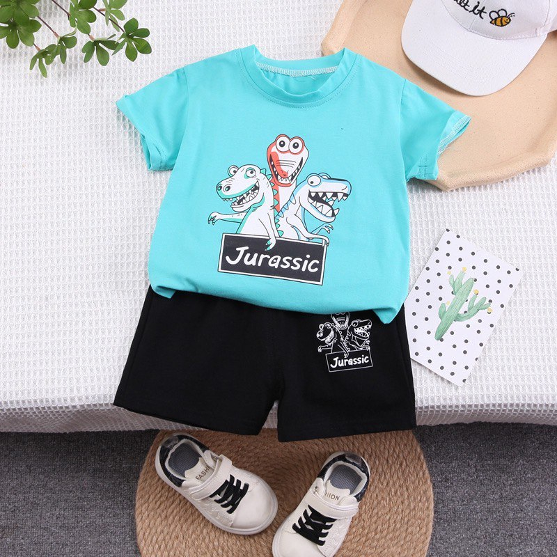 BARU LID7011 - Baju + Celana Pendek Cotton Set 2in1