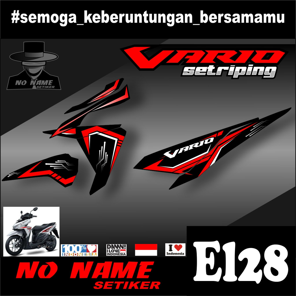 STRIPING VARIO 125 150 racing (el28) TAHUN 2015 2014 2015 2016 2017 stiker sticker decal