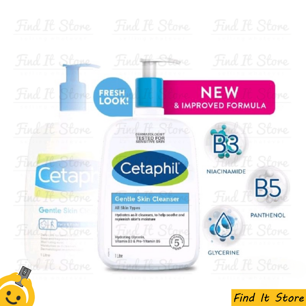 Cetaphil Gentle Oily Skin Cleanser Sabun Cuci Muka 59ml 125ml 250ml 500ml 1L 59 125 250 500 BPOM