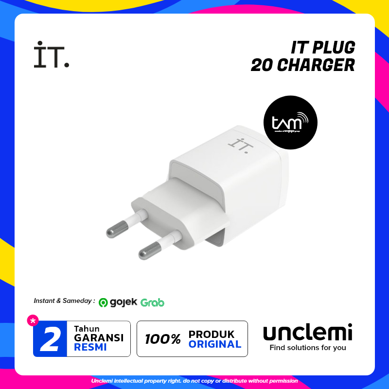 IT Plug 20 Charger - White / IT Plug 20w Charger Wall / IT 20w Kepala charger / IT Plug 20w Charger 