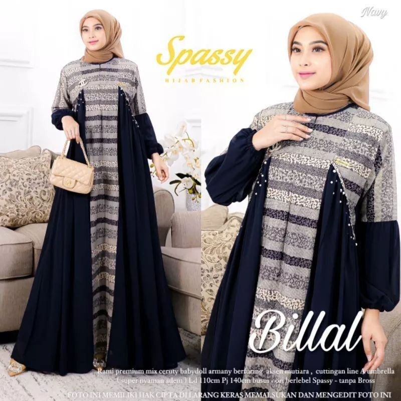 [COD] SALE-Gamis Billal | gamis rami premium mix ceruty babydoll