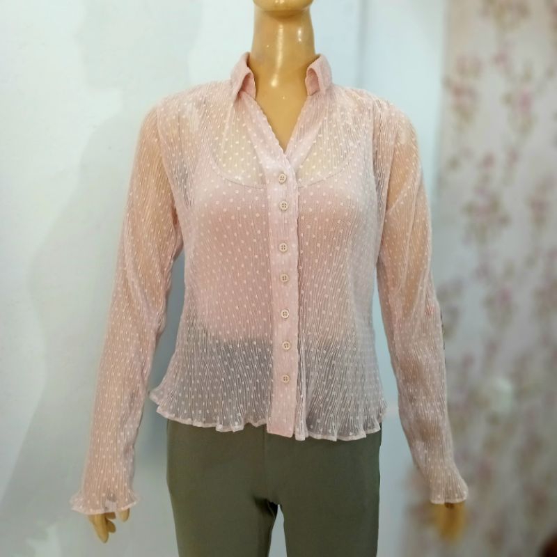 BLOUSE RUFFLE FLISKET BRANDED