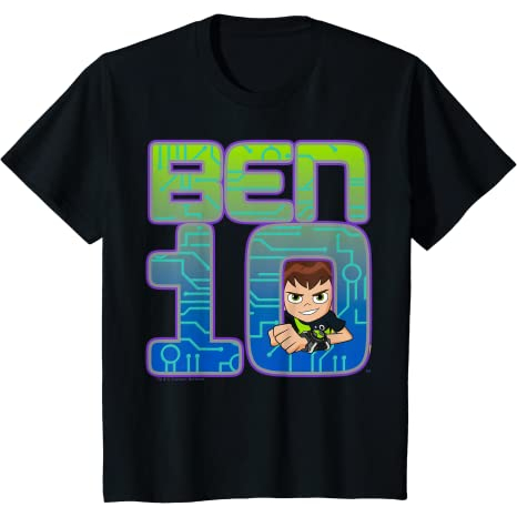 Baju anak CN Ben 10 Simple Portrait Logo T-Shirt baju anak murah Fashion Bayi Fashion Boy Fashion Ts