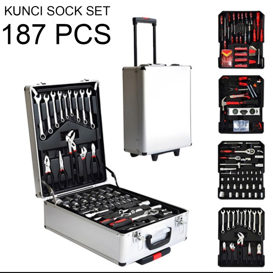 Kunci Sock Sok Set 187 Pcs Socket Tool Kit