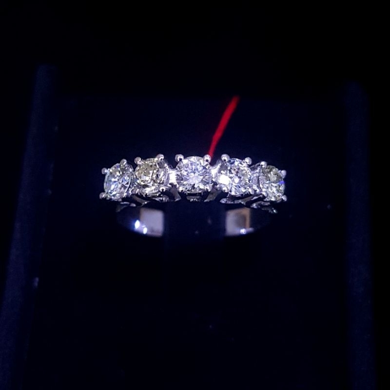 Cincin Berlian Listring Emas dan Berlian Natural