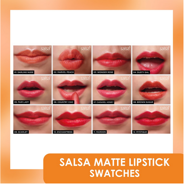 SALSA Matte Lipstick ❤ jselectiv ❤ Lipstik Batang SALSA - ORI✔️BPOM✔️COD✔️