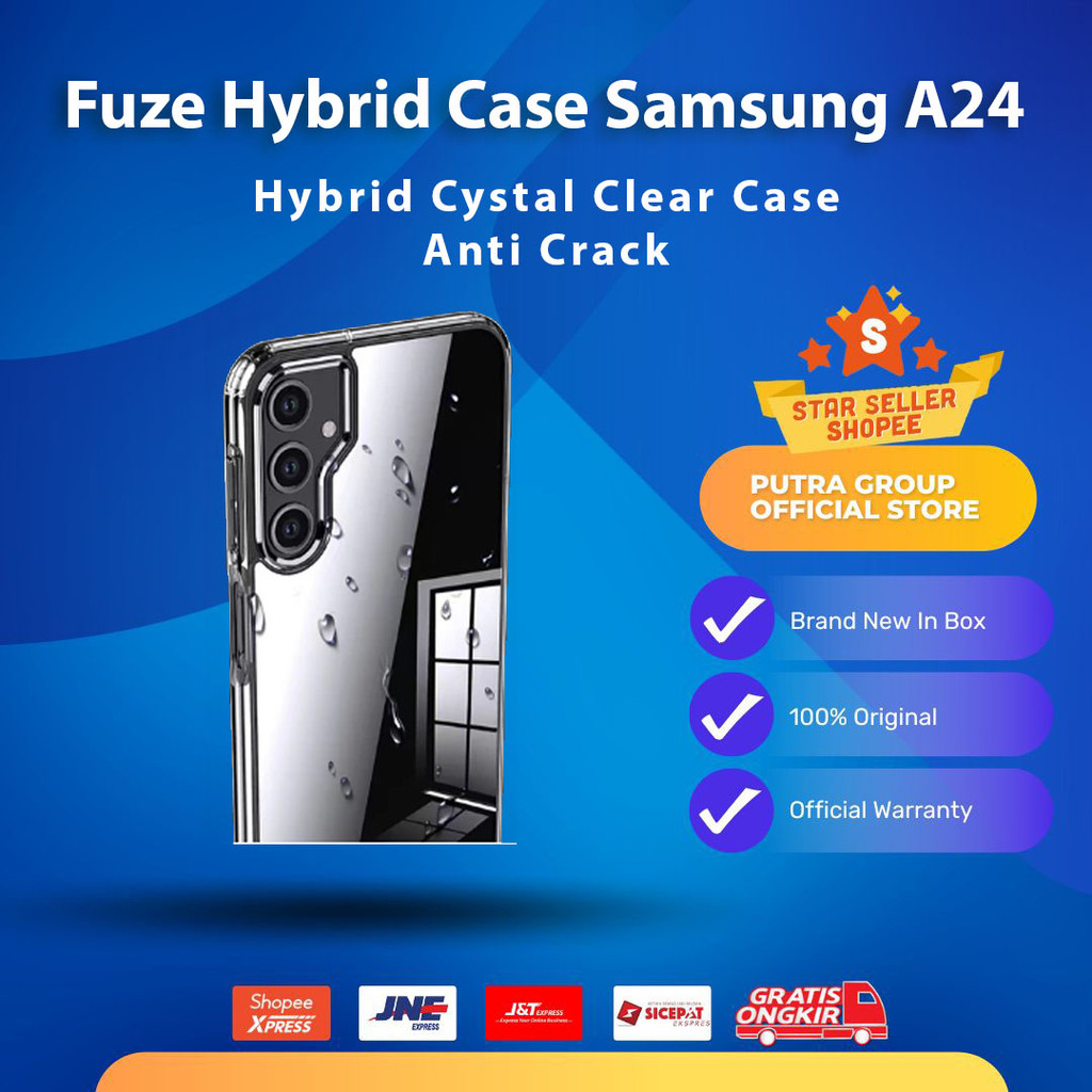 Case Samsung Galaxy A24 Fuze Hybrid Crystal Clear Anti Crack Casing